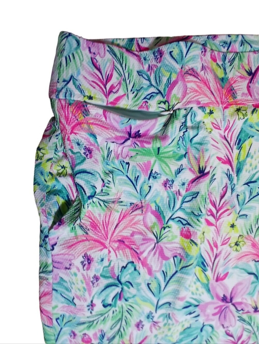 NWT Stella Parker Floral Stretch Skort W Sheer Band On Hem Sz Large - Picture 4 of 5